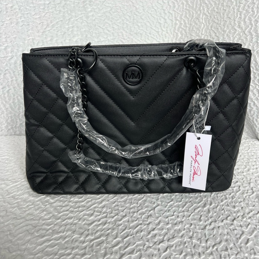 NWT Black Quilted Marilyn Monroe Handbag